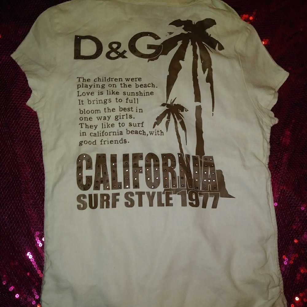 Dolce & Gabbana girls linen shirt medium D&G Cali